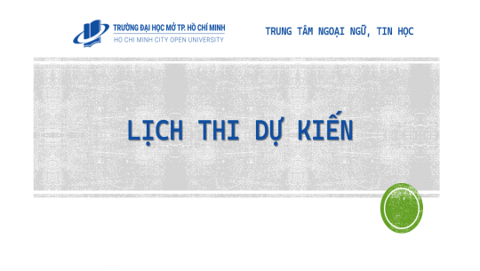 LỊCH THI VSTEP NĂM 2026